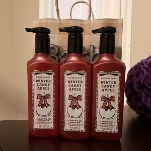 NEW Winter Candy Apple Gel Hand Soap 8 oz each 3 pack Bath and Body Works
